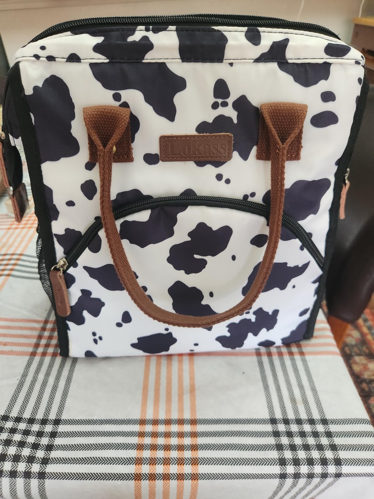 LOKASS Insulated Lunch Bag for Women & Men - Reusable 10 L Lunch Box for Women - Leakproof Tote Cooler Bag for Adults Work, Beach, Travel, Picnic (Grey) customer photo 1