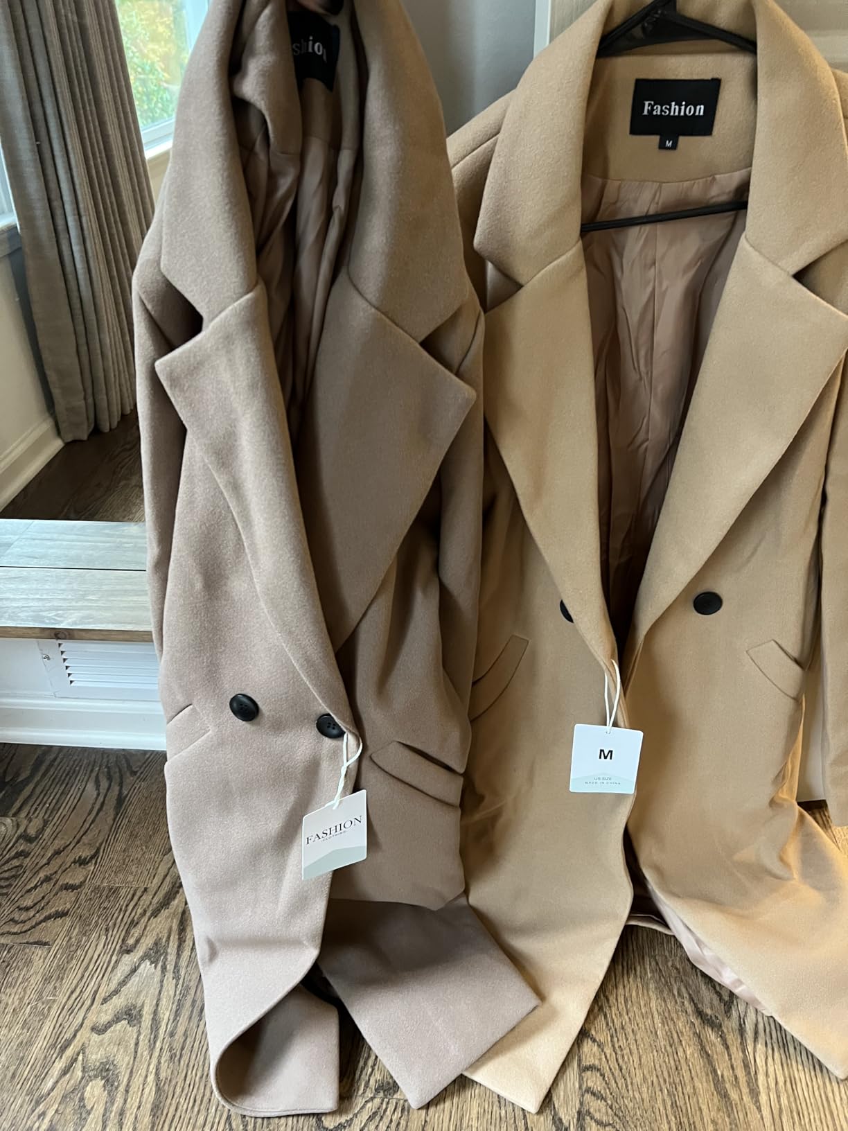 Women's Wool Pea Coats Long Trench Coats Jackets customer photo 2