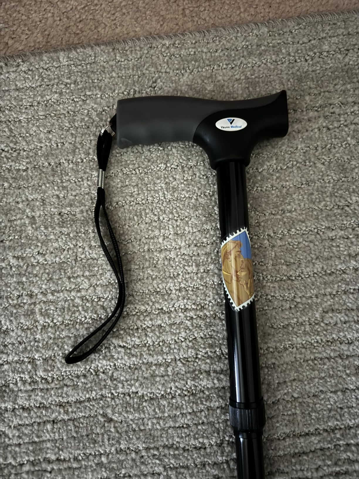FSA/HSA Eligible, Vaunn Medical Easy Grip Height Adjustable Folding Cane/Walking Stick with Strap/Pouch customer photo 2