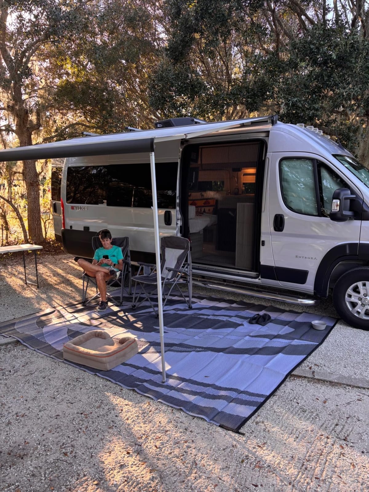 EEZ RV Products 9'x18' GW Heavy Duty Reversible/Durable Outdoor Patio/RVing Mats(9ft x18ft Grey) Come with Large Storage Bag & 6 Sets of Stakes and Washer customer photo 2