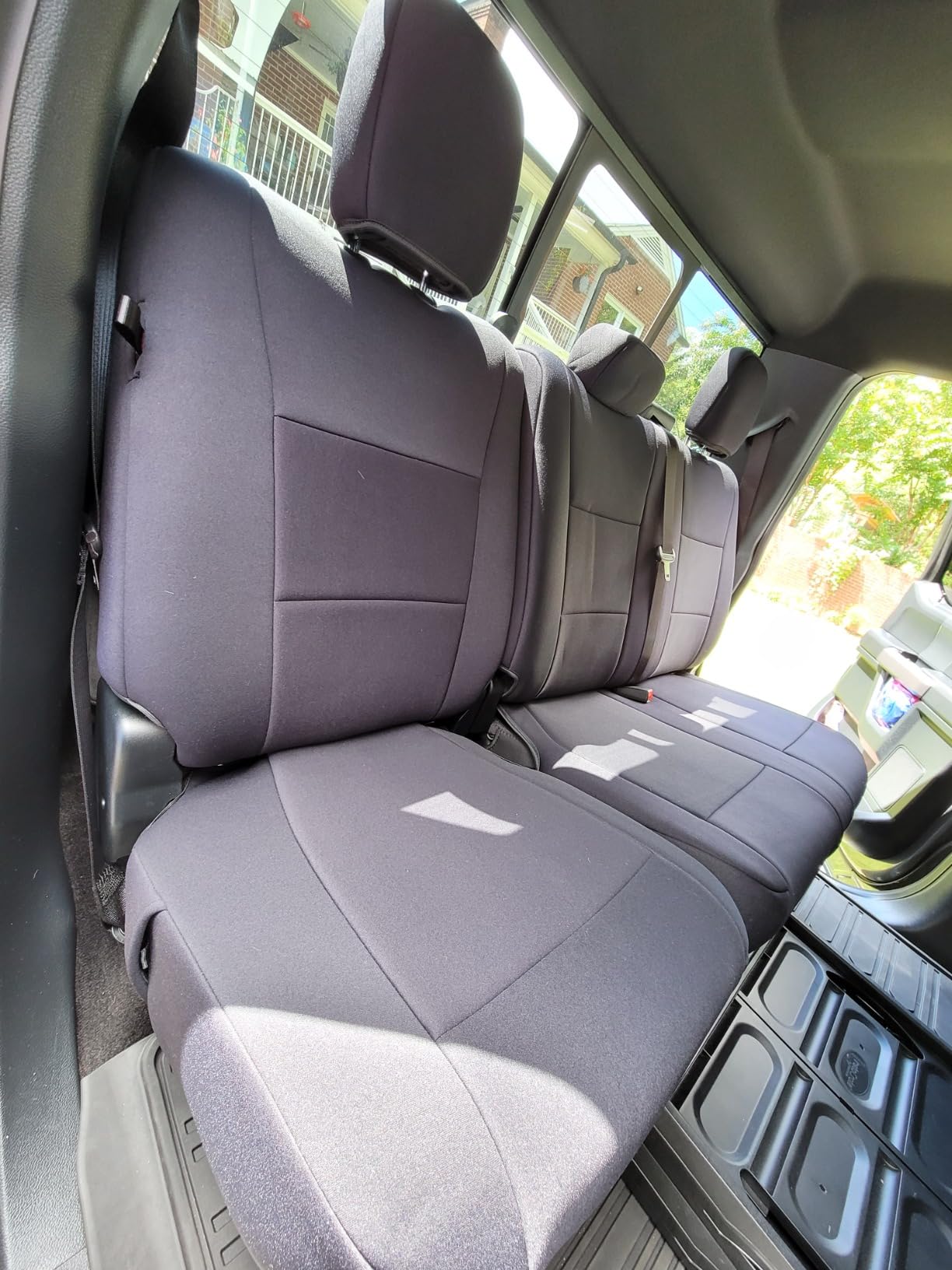 Rough Country Neoprene Front & Rear Seat Covers for Ford F-150, Lightning, F-250 & F-350 (2015-2026) Crew Cab w/Front Bucket Seats & Rear 60/40 Split customer photo 2
