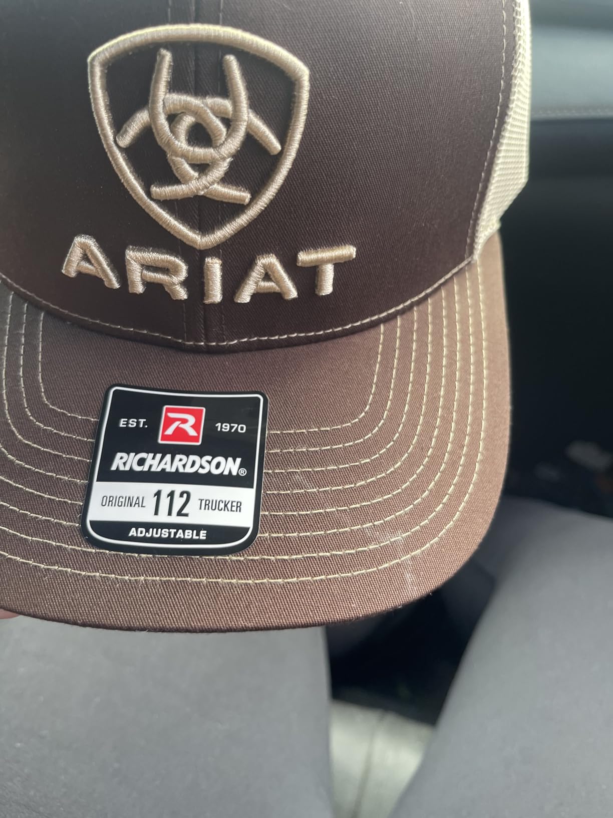 ARIAT Men's Richardson 112 Shield Embroidered Cap with Mesh Back Snapback Closure customer photo 2