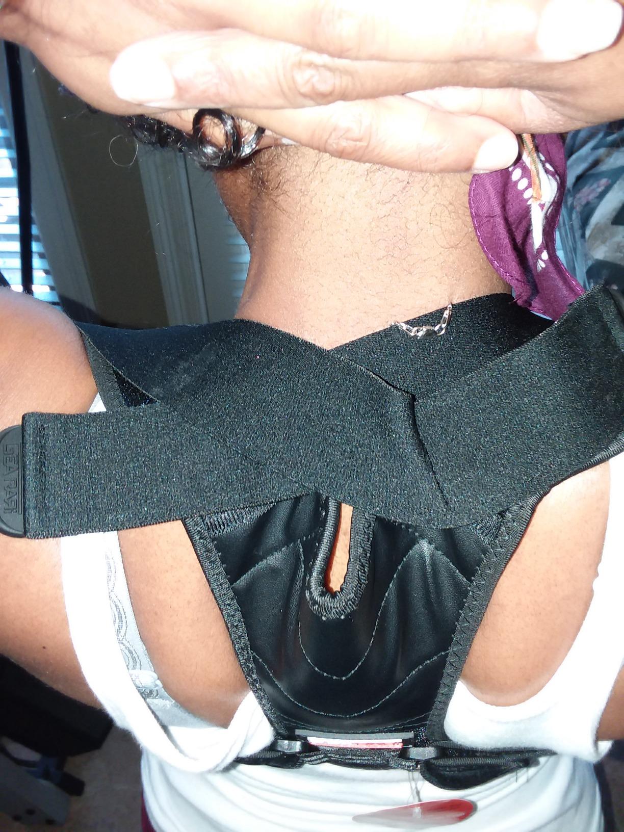 Posture Corrector for Men and Women, Bodywellness Fix Upper Back Brace for Clavicle Support, Adjustable Back Straightener and Providing Pain Relief from Neck, Back & Shoulder Under Clothes (Regular) customer photo 2