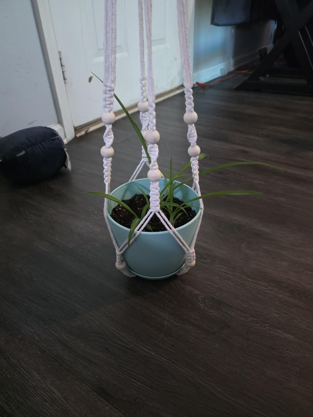 Mkono Macrame Plant Hanger Indoor 35 Inch Hanging Planter Basket Ivory customer photo 1