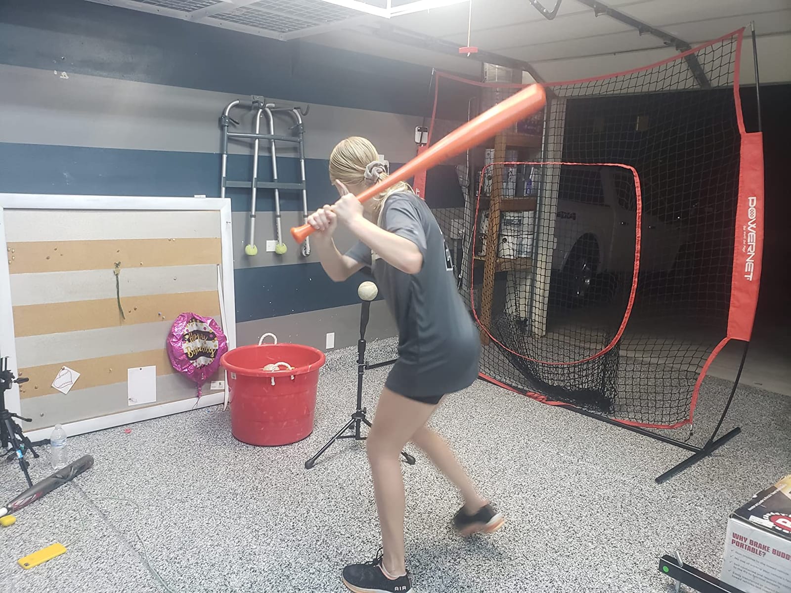 BaseGoal Baseball Tee Batting Tee Adjustable Height with Weighted Sandbag | Tripod stand hitting tee; Travel Portable Softball tee with carry bag, indoor & outdoor baseball practice use customer photo 2