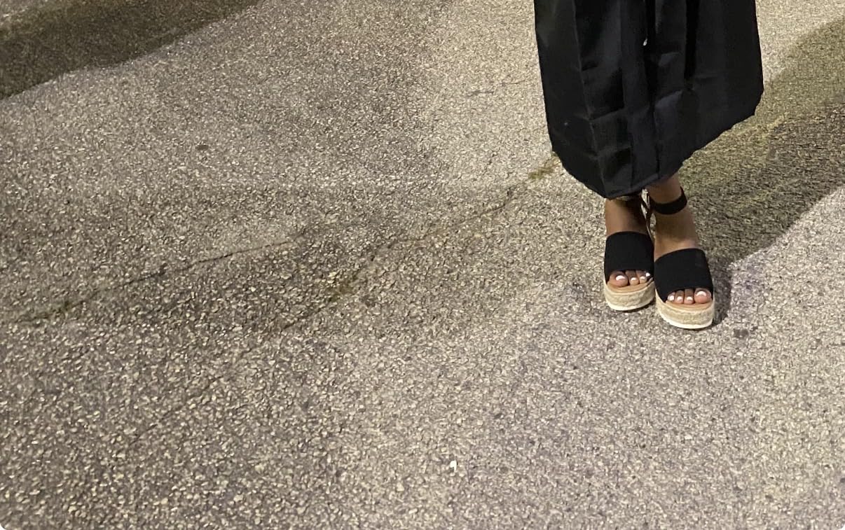 Topic Open Toe Buckle Ankle Strap Espadrilles Flatform Wedge Casual Sandal customer photo 1