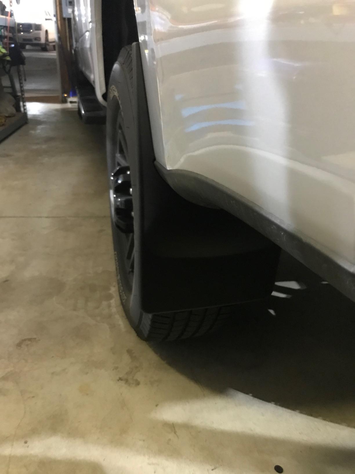 WeatherTech Custom No Drill Splash Guard MudFlaps for Ford Super Duty - Front & Rear Set (110065-120065), Black customer photo 1
