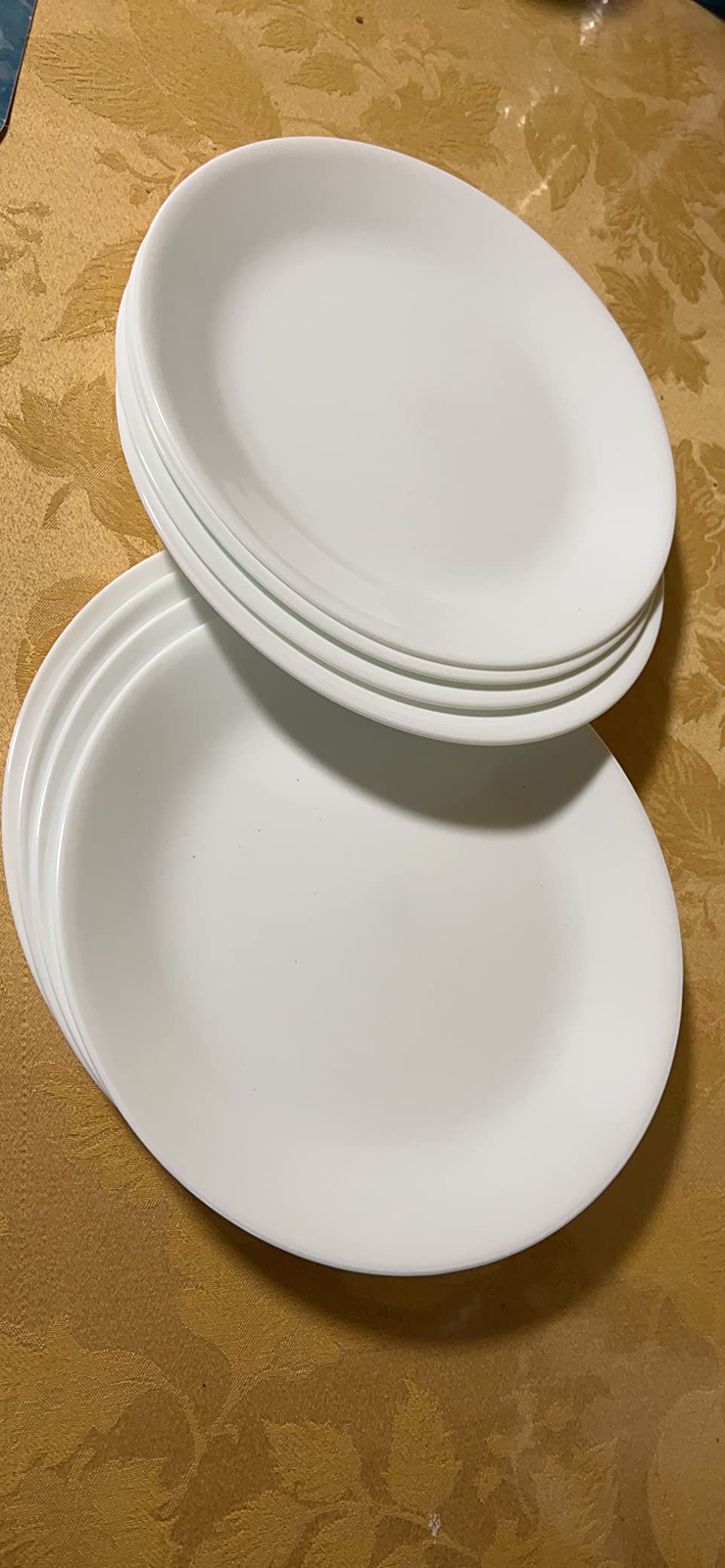 Corelle Vitrelle 8-Piece Dinner Plates Set Triple Layer Glass and Chip Resistant, Lightweight Round Plates, Winter Frost White customer photo 1