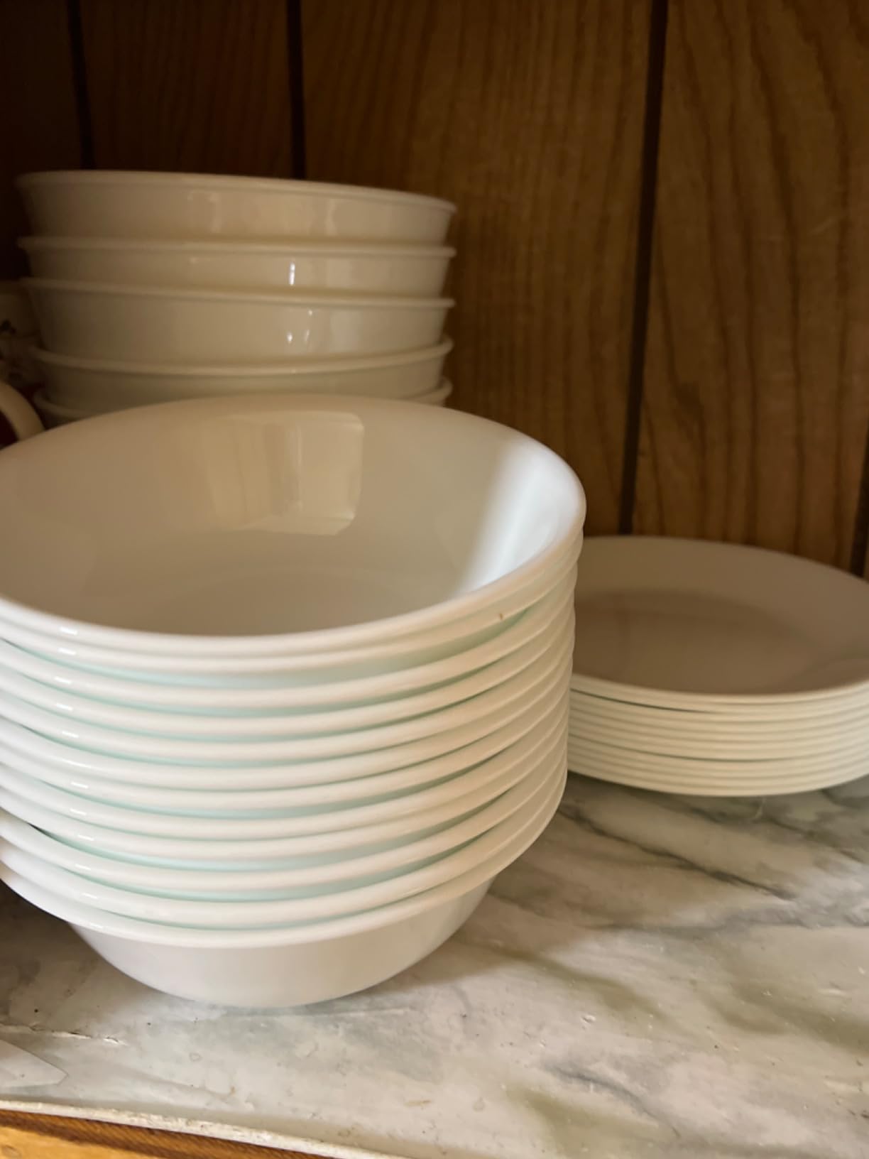Corelle Vitrelle 8-Piece Dinner Plates Set Triple Layer Glass and Chip Resistant, Lightweight Round Plates, Winter Frost White customer photo 2