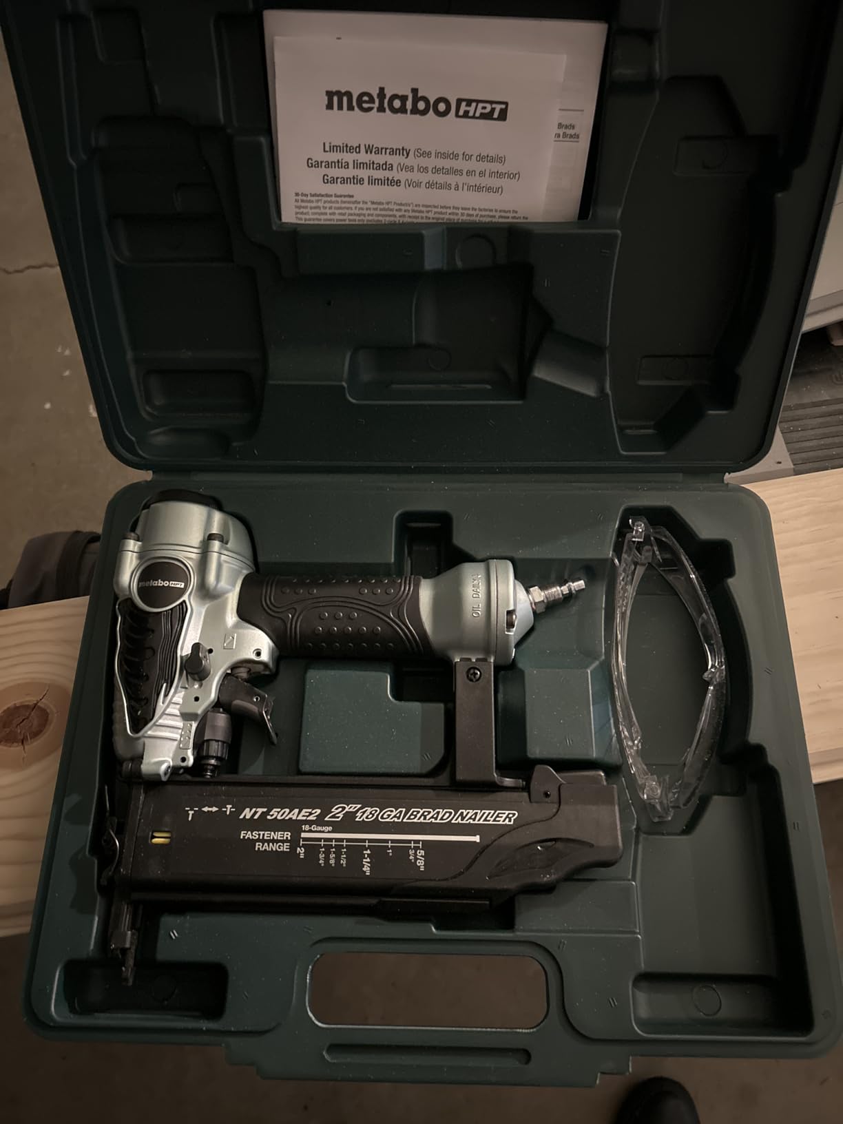 Metabo HPT Brad Nailer, 18 Gauge, Pneumatic, 5/8