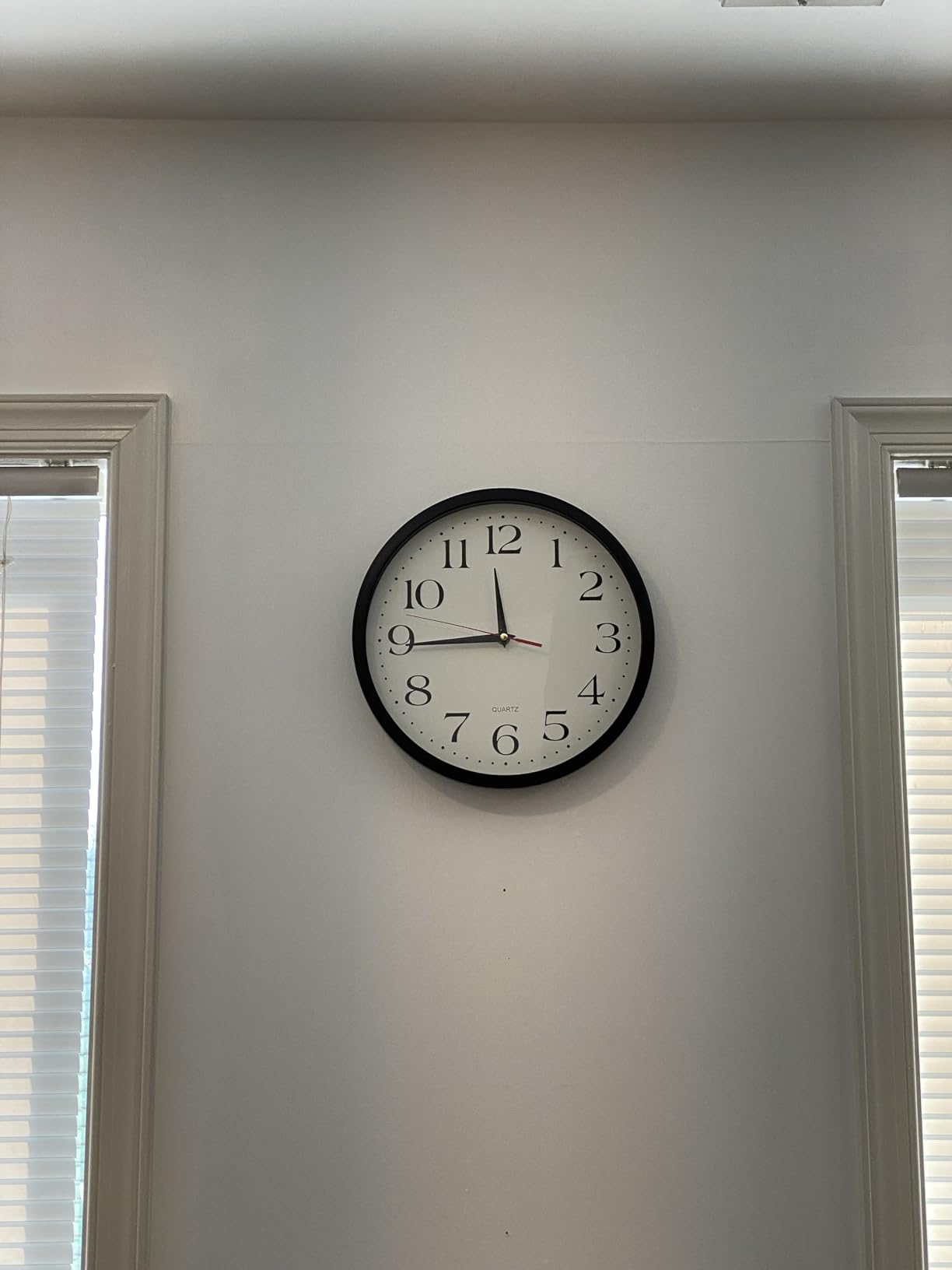 Bernhard Products Black Wall Clock, Large 13-Inch Silent Non Ticking Quartz Battery Operated Round Easy to Read Classroom/Home/School/Office Clock customer photo 1