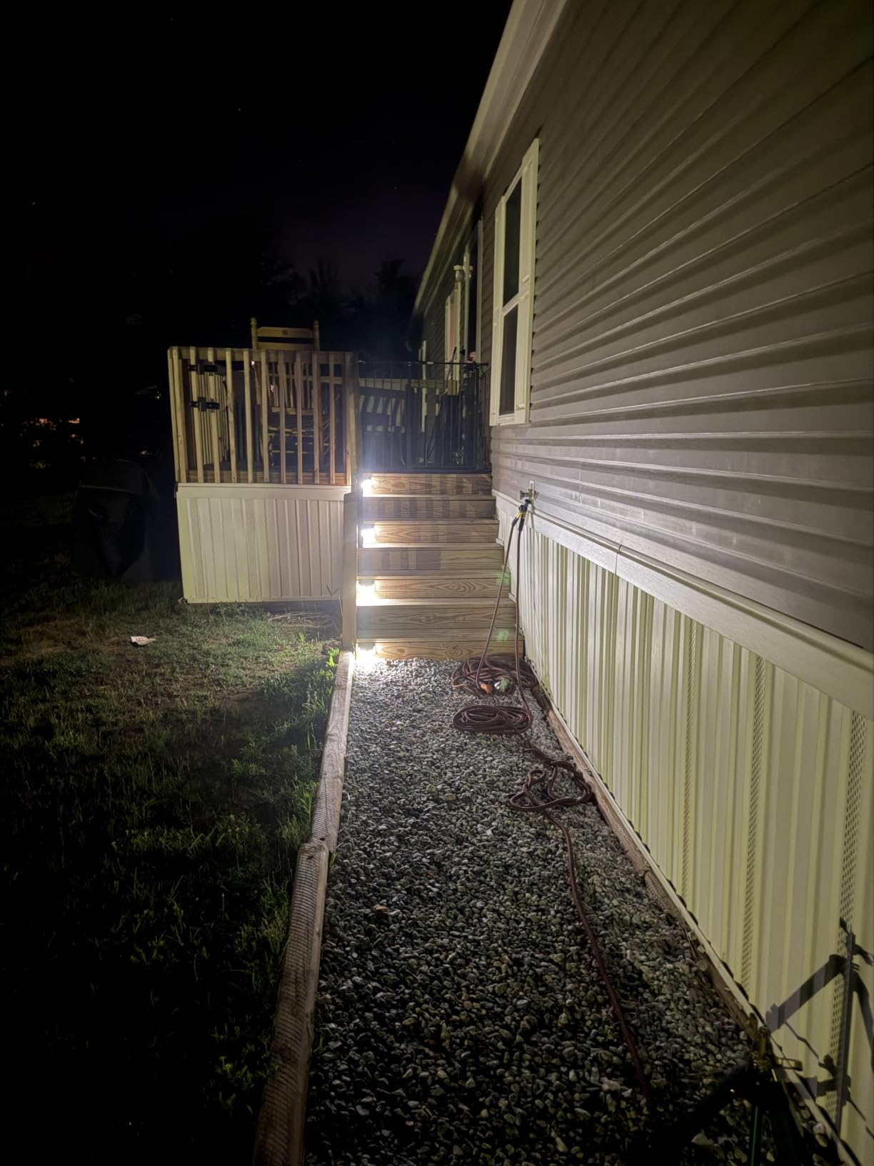 Aootek Solar Motion Sensor Lights Outdoor 120 LEDs, Black, 4 Pack | Lights Reflector, 270° Wide Angle, IP65 Waterproof, Step Lights For Front Door, Yard, Garage, Deck customer photo 2