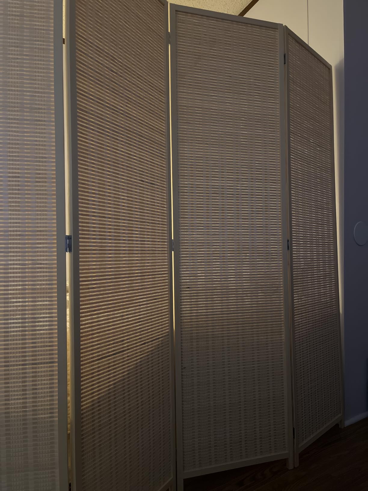 JOSTYLE Room Divider 4 Panel Folding Privacy Screen, Woven Bamboo, Wooden | 6 ft. Tall, Extra Wide, Japanese style, Freestanding partition wall, Room Separator, No assembly, Bedroom, office customer photo 1