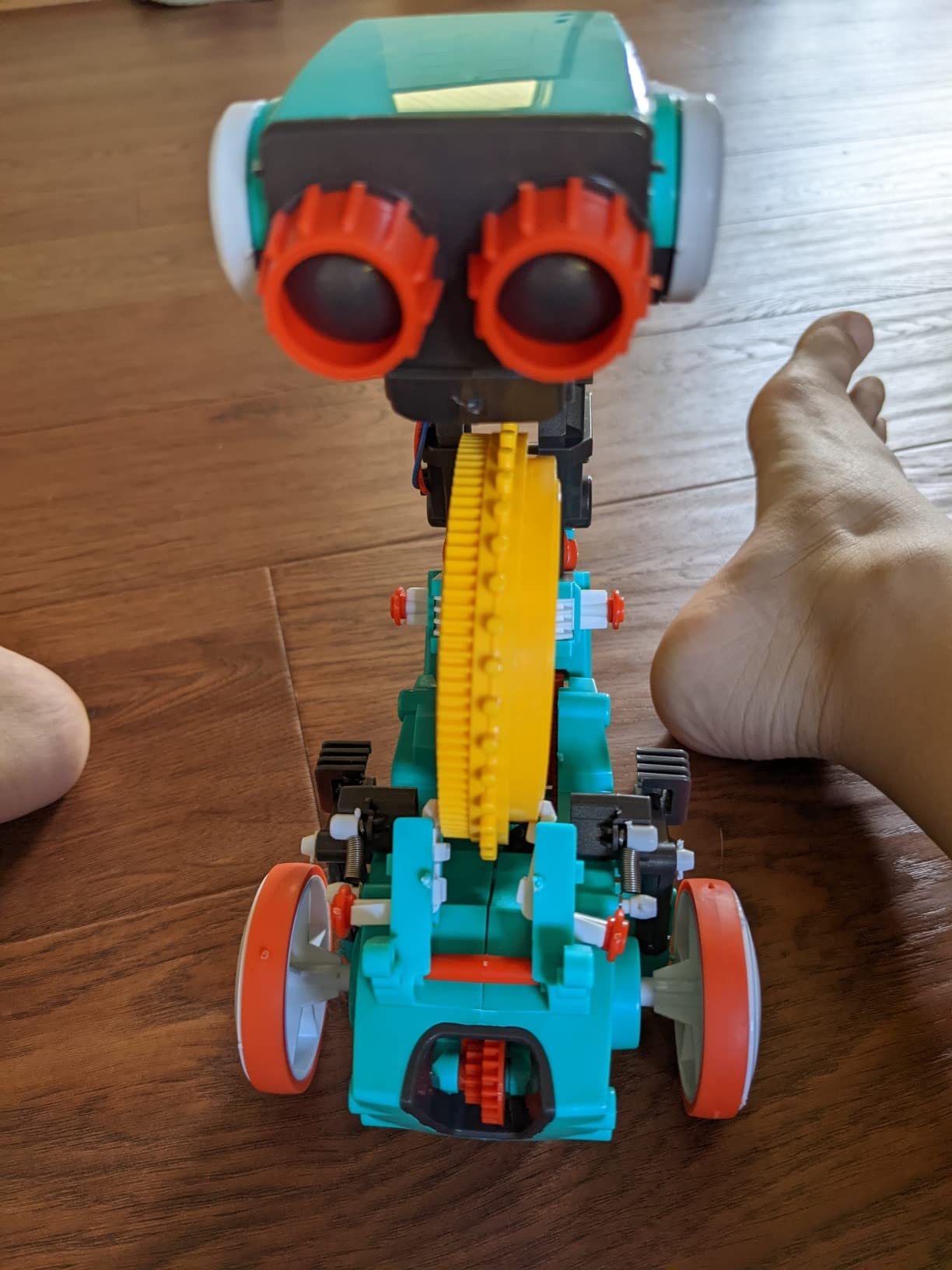 Teach Tech Mech 5, Mechanical Coding Robot, Coding Wheel Makes Robot Throw, Lift, kick, Draw and More, Ages 10 and Older customer photo 2
