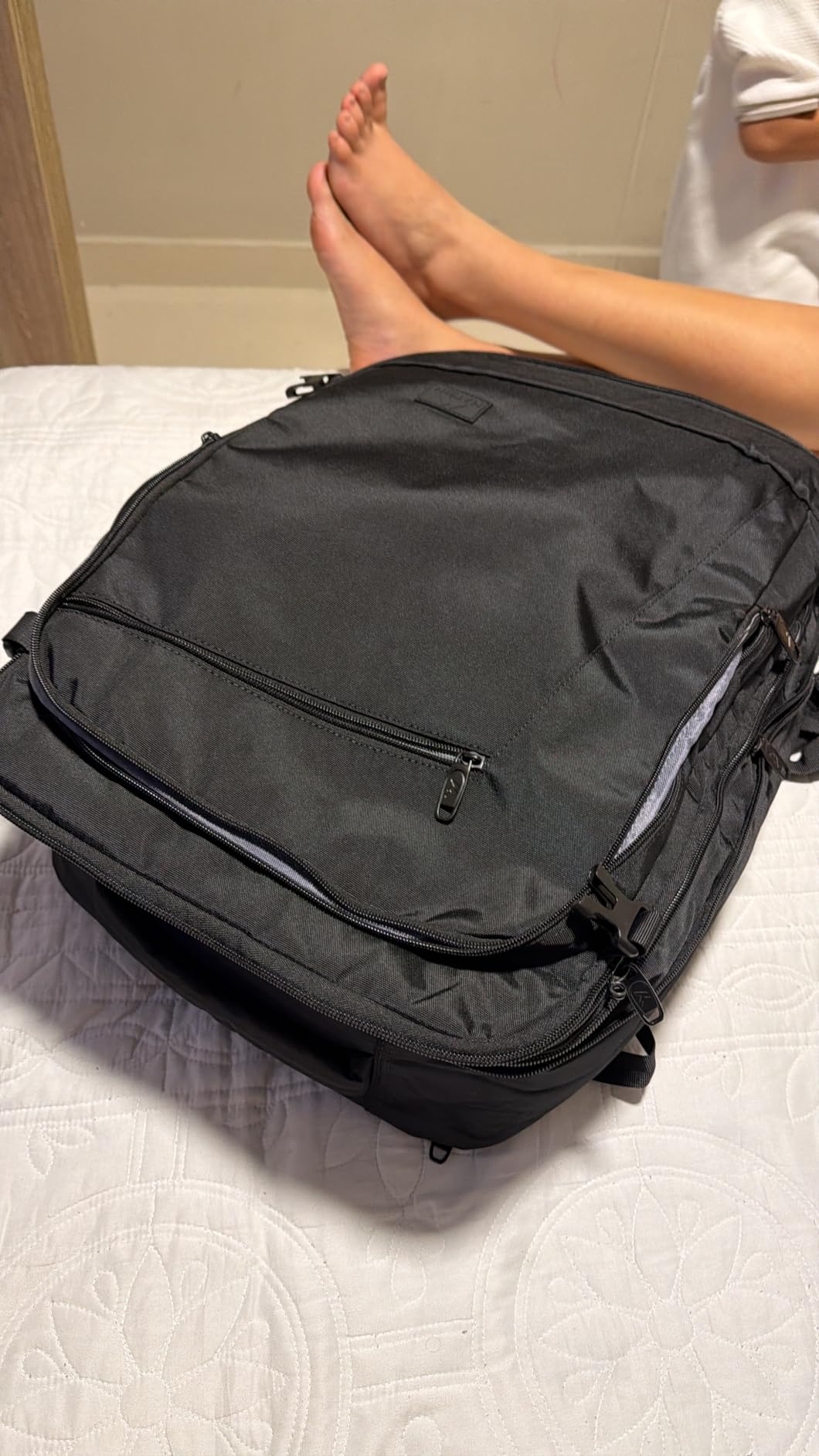 MATEIN Carry on Backpack, Extra Large Expandable Travel Backpack for Men | Airplane Approved, Weekender Bag for Women, mochila de viaje, Water Resistant, Lightweight Daypack for Flight, 40L, Black customer photo 1