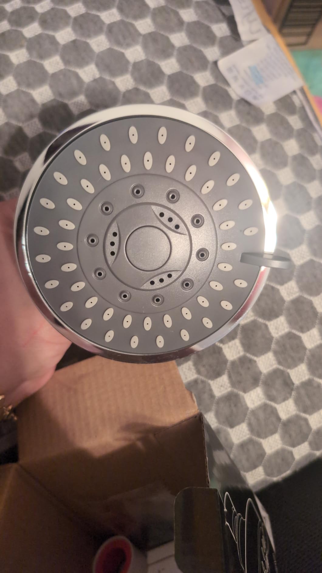 AISOSO High Pressure Rain Shower Head 5 Modes Showerhead 4.1 Inch Chrome | Low Water Pressure Compatible, Powerful Spray Fixed Showerhead for a Relaxing Indoor & Outdoor Shower customer photo 1