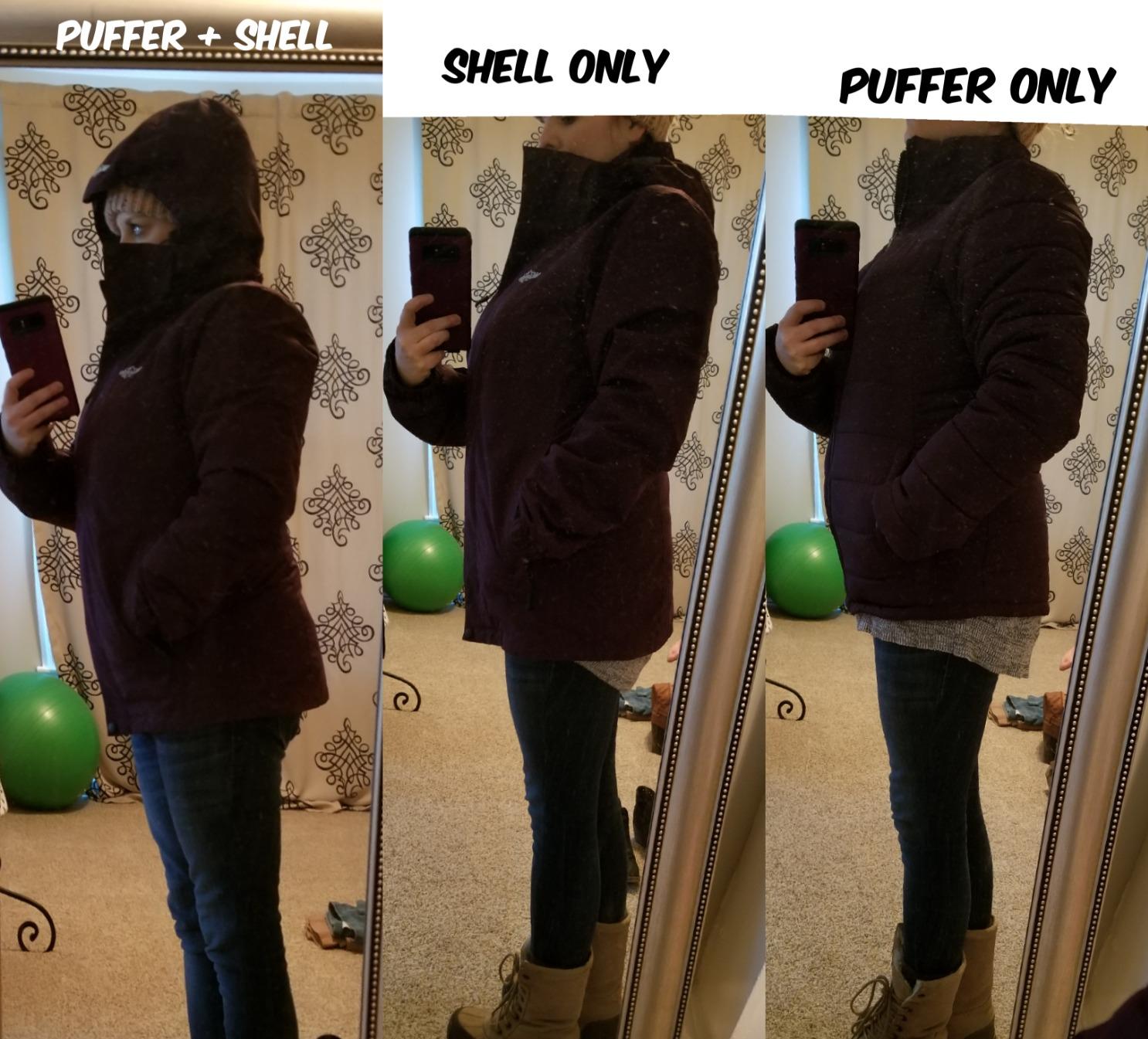 wantdo Women's 3 In 1 Ski Jacket Cotton Padded Liner Winter Coat customer photo 1
