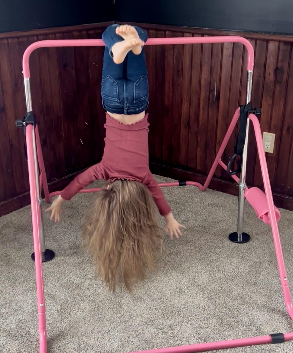Tepemccu Gymnastics Bars, Adjustable Gymnastic Horizontal Bars for Kids | 5-Height Adjustable 34.8