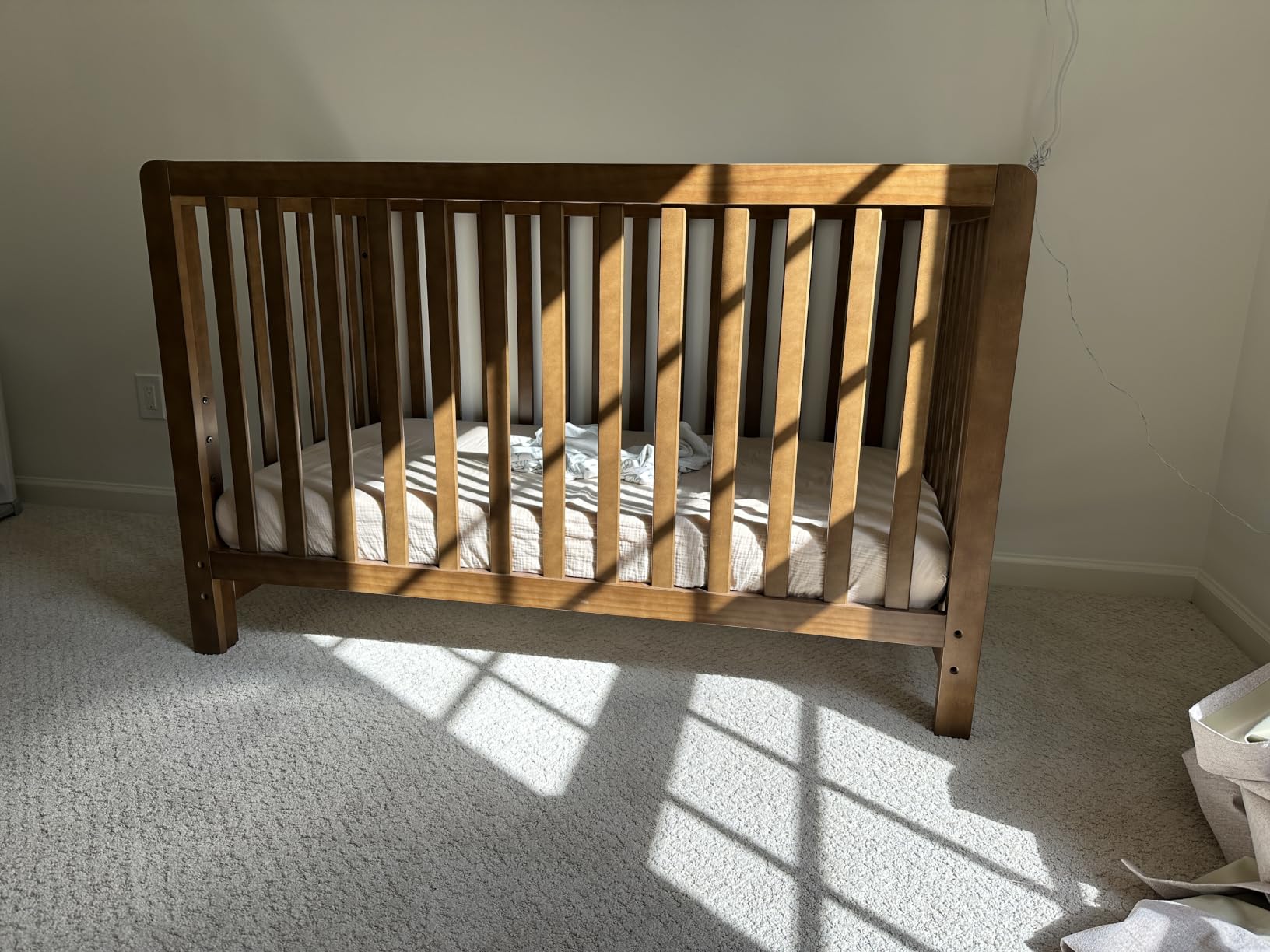 Carter's by DaVinci Colby 4-in-1 Convertible Crib - GREENGUARD Gold Certified Convertible Baby Crib to Toddler Bed, Daybed, Full-Size Bed - Wooden Baby Bed w/Four Adjustable Heights - Washed Natural customer photo 1