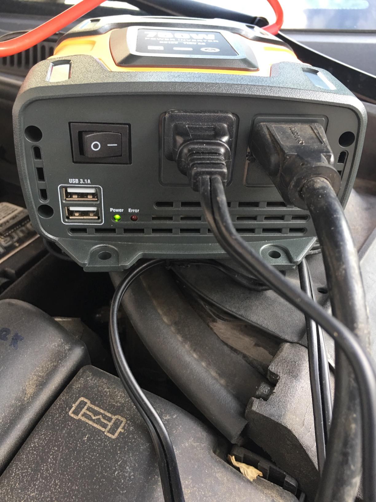 Ampeak 750W Power Inverter, 12V DC to 110V AC, 11 Protections | 1500W Surge Peak, 2 AC Outlets, Dual USB 4.8A, for Car Truck RV Appliances customer photo 2