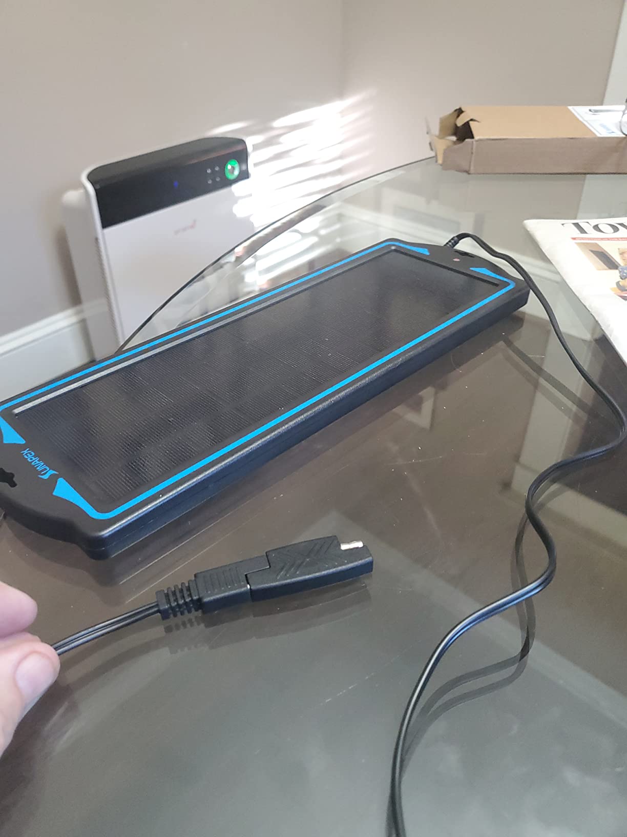 SUNAPEX 12V Solar Battery Charge: Waterproof Portable Solar Panel Kit - Battery Maintainer Trickle Charger - with Upgrade Built in Charge Controller for Car Boat RV Trailer Automotive Motorcycle customer photo 2