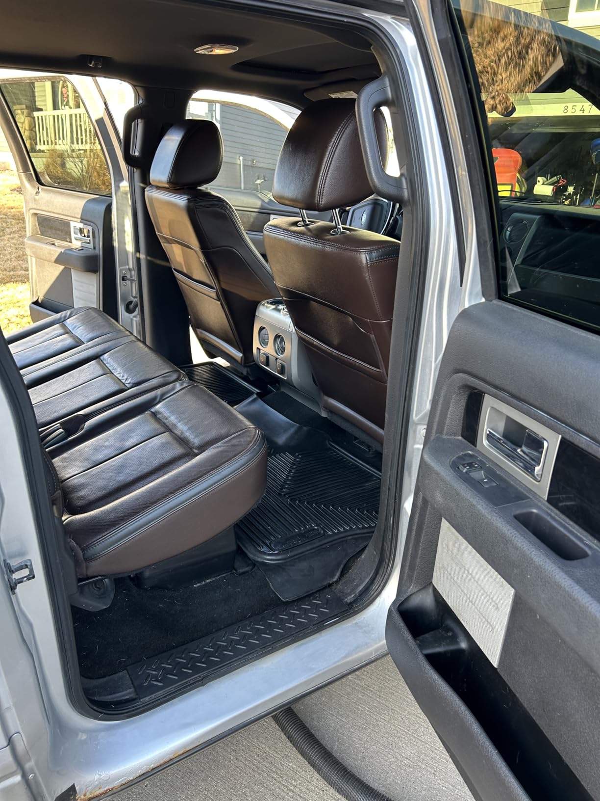 Husky Liners Weatherbeater Floor Mats | Fits 2015-2026 Ford F-150, 2022-2026 Lightning, SuperCrew (Crew Cab) w/Carpet & w/Out Fold Flat Storage | Front & 2nd Row, 3-pc Black - 94041 customer photo 2