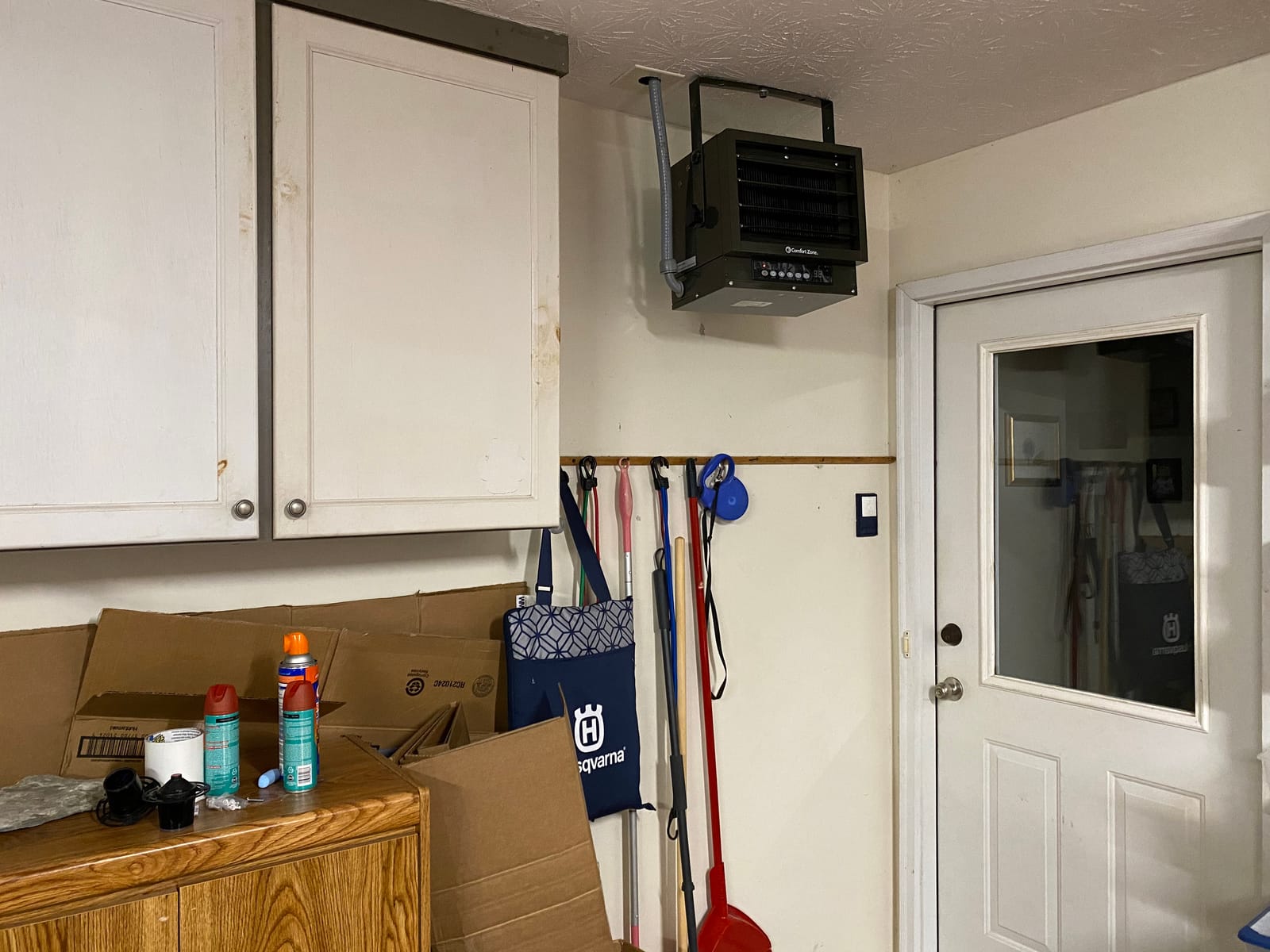 Comfort Zone Hard-Wired Ceiling Mount Garage Space Heater with Remote, 7,500 Watt, 240 Volt, Fan-Forced, Overheat Protection, Digital Thermostat, 12-Hour Timer, Ideal for Garage & Workshop, CZ230ER customer photo 1