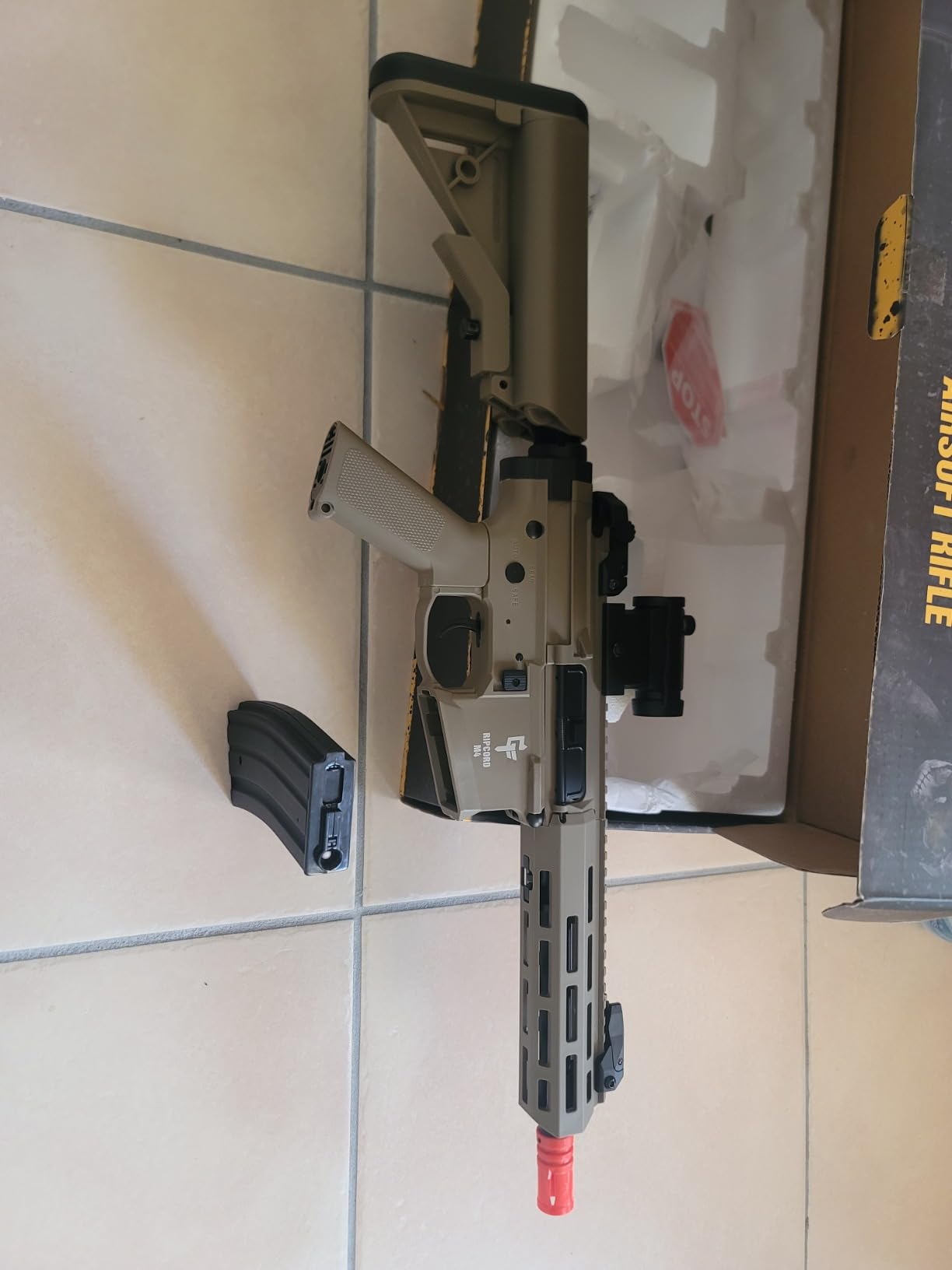 Game Face Ripcord M4 Electric Airsoft Rifle - 425 FPS - Brown | Metal Gearbox Build - Full/Semi-Auto Action - Brown Finish customer photo 2