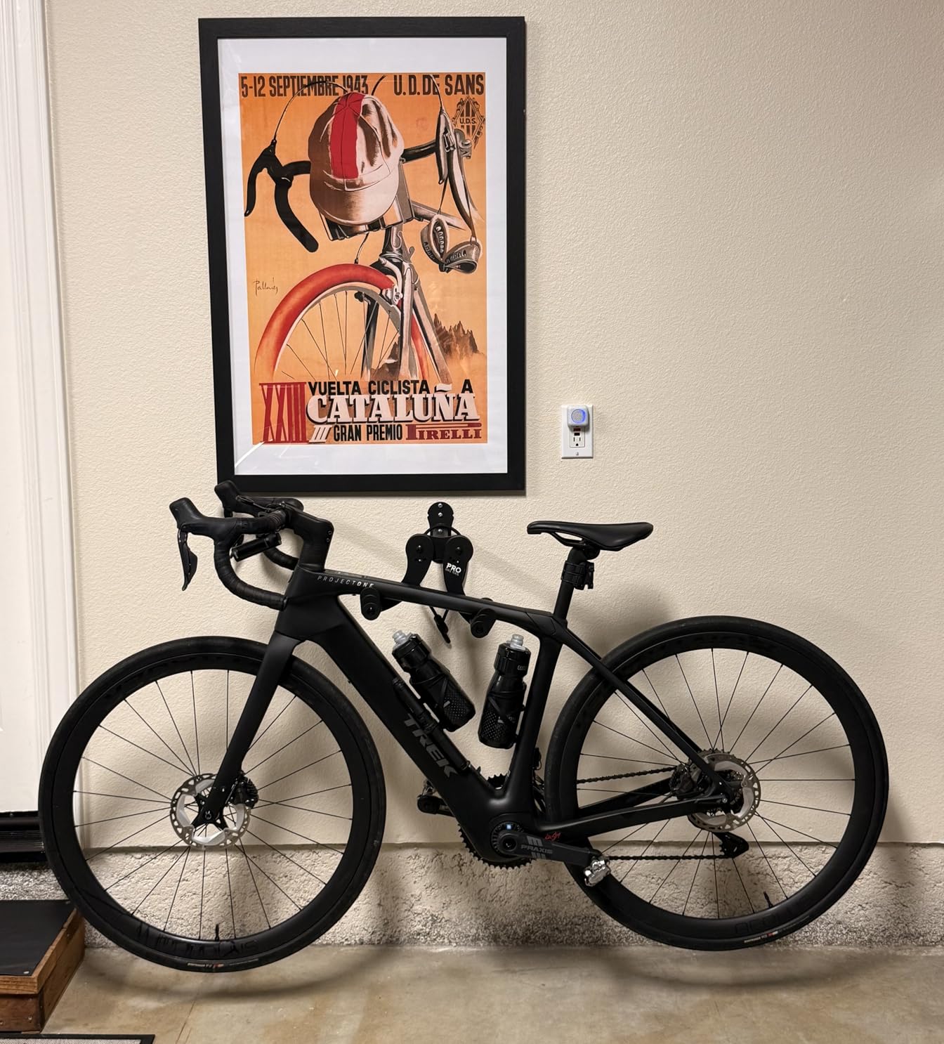 PRO BIKE TOOL Bike Rack for Garage Wall Mount - Horizontal Bike Storage | Fits Road, Mountain & Hybrid Bikes, Adjustable Arms, Rubber Cradles, Space-Saving Design customer photo 1