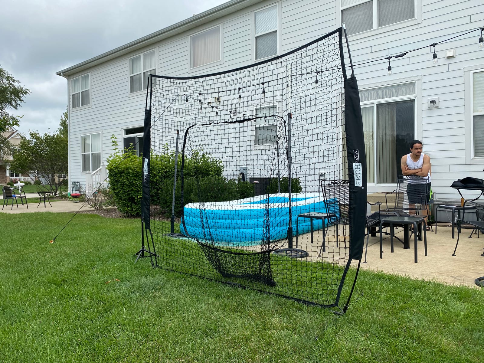 VIVOHOME Baseball & Softball Training Net with Batting Tee, 7 x 7 ft. | Height-Adjustable Tee, Aluminum Frame, Large Sock Net, Durable 7-Ply Mesh, for Pitching/Hitting/Fielding, Includes Carry Bag customer photo 1