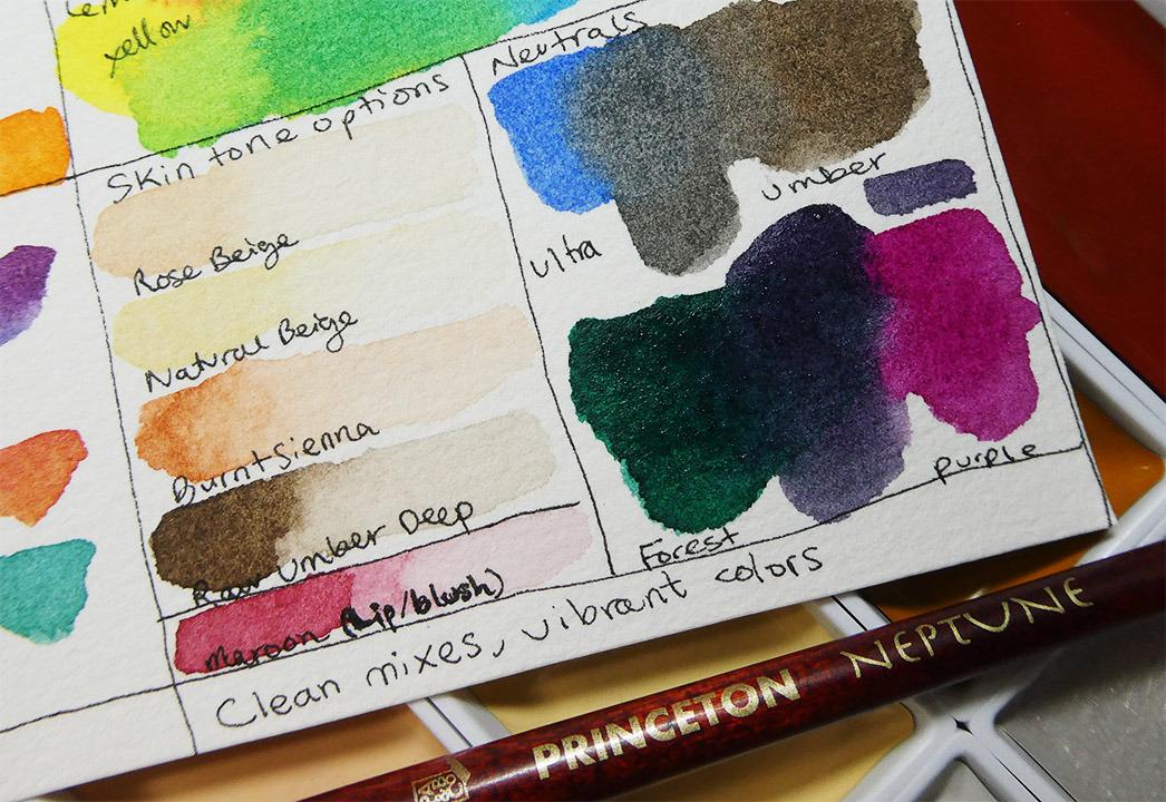 Kuretake Gansai Tambi Watercolor Paint Set, 48 Colors, Made in Japan | 48 vivid opaque colors, non-granulating pigment, large pans, palette & color chart, Professional Use, Artist Grade customer photo 1