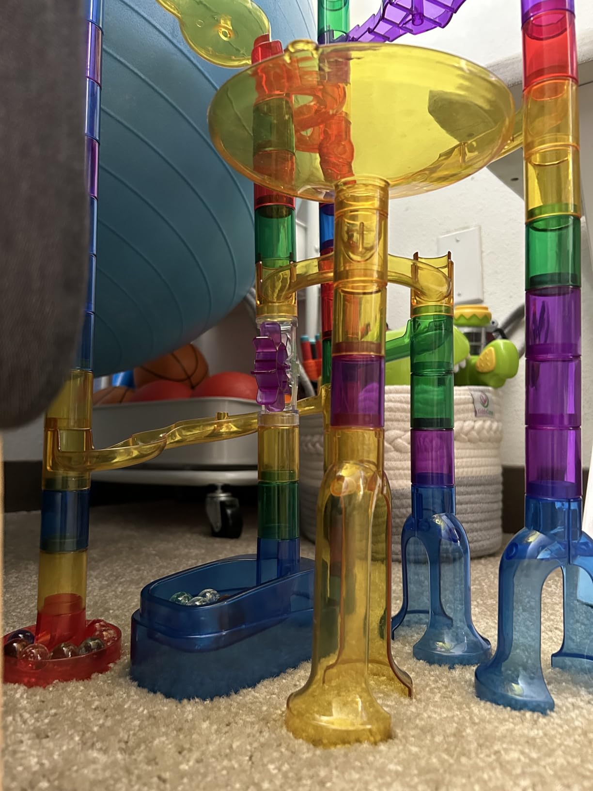 National Geographic Glow-in-the-Dark Marble Run for Kids Ages 8-12 | 15 Glow-in-the-Dark Glass Marbles, Storage Bag, Construction Toy, STEM Building Project, Birthday Gift customer photo 1
