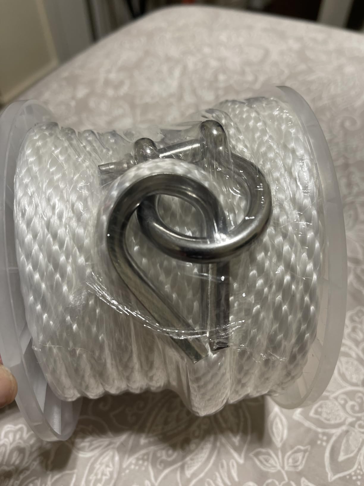3/8 Inch Boat Anchor Rope/Line with Thimble&Shackle, 3/8
