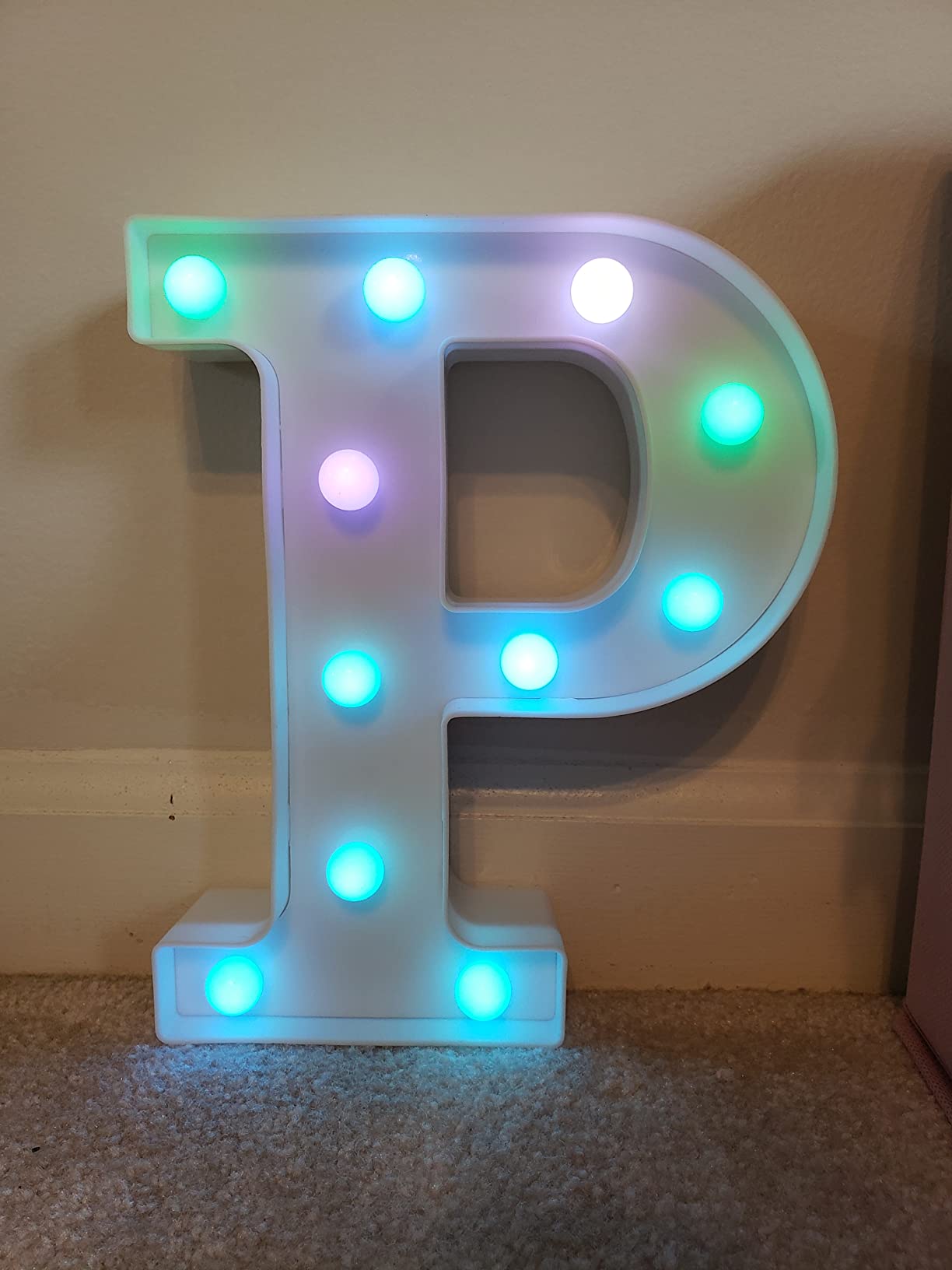 Pooqla Colorful LED Marquee Letter Lights with Remote - Light Up Marquee Signs - Party Bar Letters with Lights Decorations for the Home - Multicolor A customer photo 2