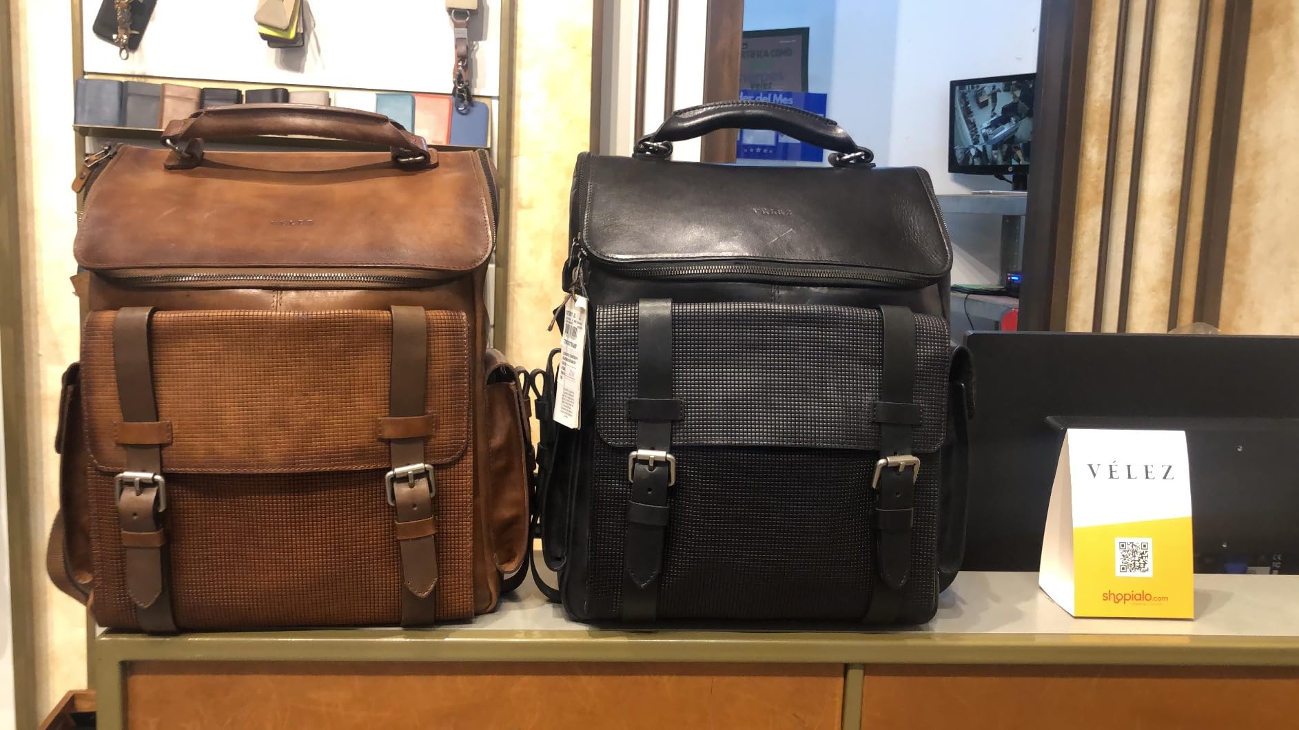 VELEZ Leather Backpack for Men 14 Inch Laptop Bag Brown Genuine Travel Pack Handmade Business Computer Carry Rucksack customer photo 1
