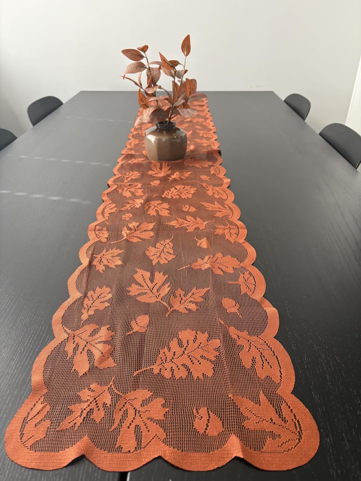 Fall Table Runner Fall Decorations for Home 13 x 72 Inch Maples Leaves Lace | Fall Decor Orange Runners Thanksgiving Table Runner Autumn Harvest Thanksgiving Decorations for Table Kitchen Dining Party customer photo 2
