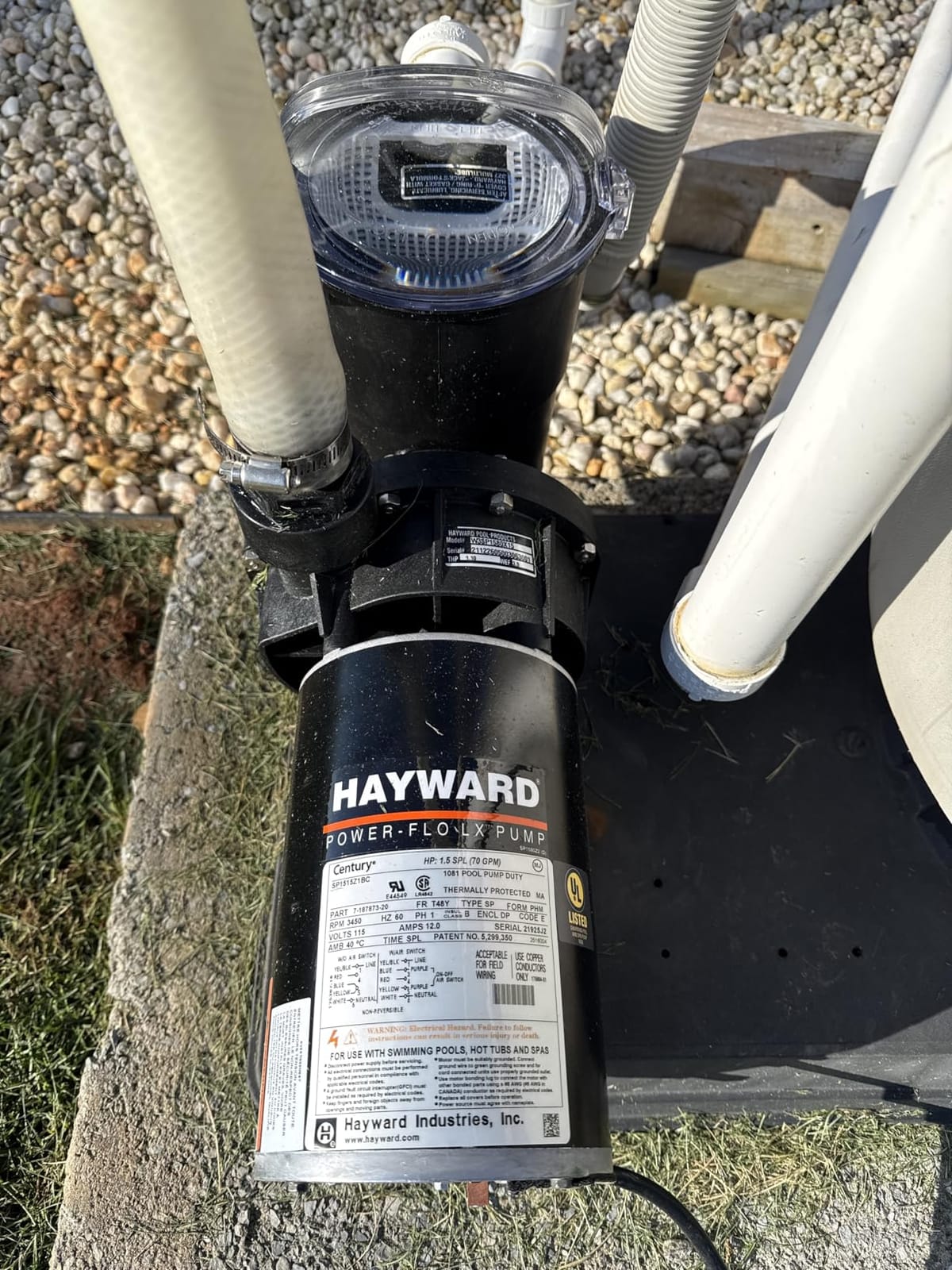 Hayward PowerFlo LX Above Ground Pool Pump, Single Speed Pump - 1.1 HP customer photo 2