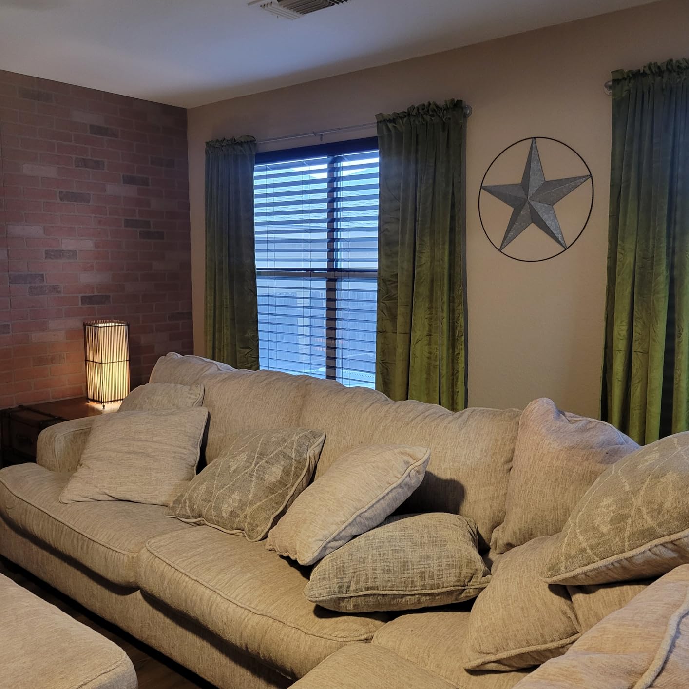 Roslynwood Olive Green Velvet Curtain 84 inch Long - Curtains Block Light Thermal Insulated Rod Pocket Window Drapes Set for Bedroom/Living Room, Olive Green, W52 x L84 inch, 2 Panels customer photo 2