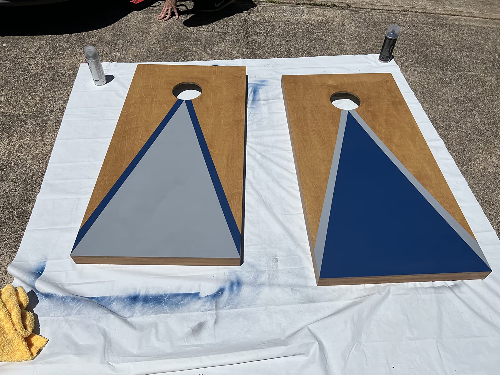 GoSports 4 ft x 2 ft Regulation Size Wooden Cornhole Boards Set with Light Brown Finish - Includes Carrying Case (Choose Your Colors) customer photo 2