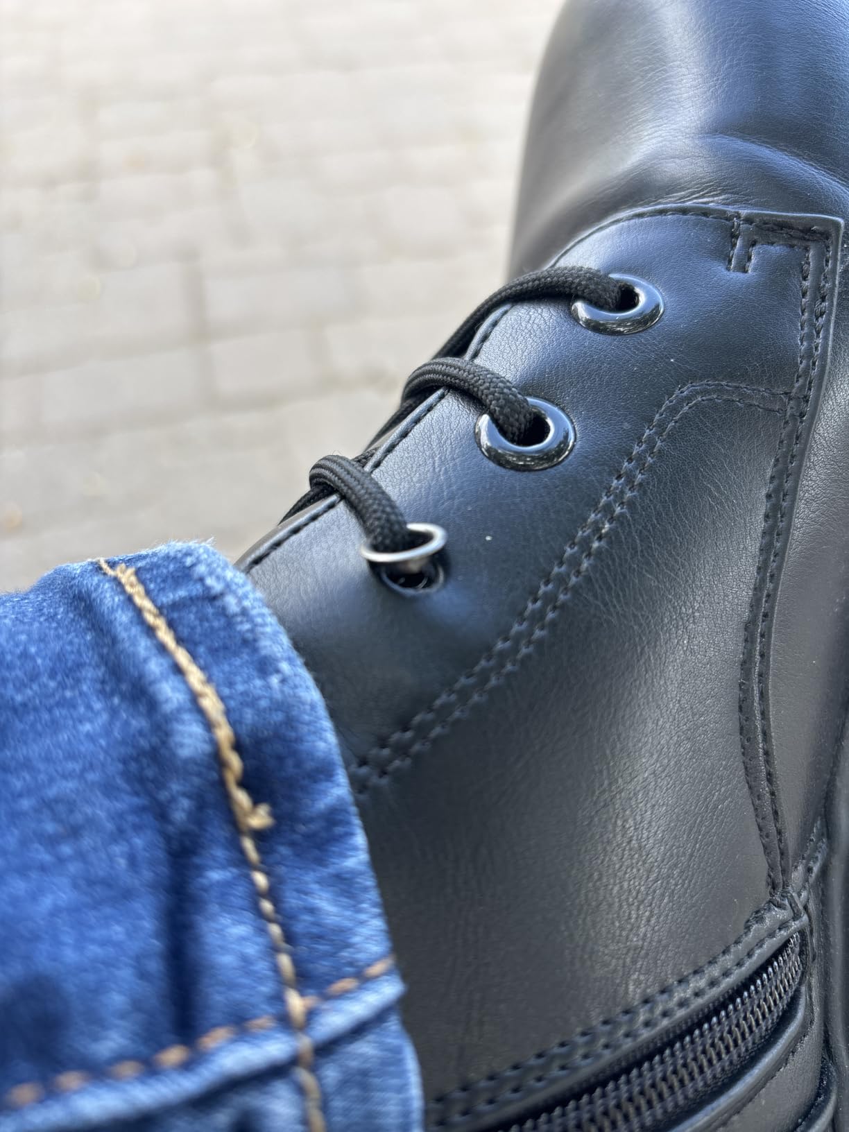 DREAM PAIRS Women's Combat Boots Lace-up Ankle Boots | Platform Side Zipper Lug Sole Boots, Low Chunky Heel Platform Fashion Booties Shoes, Short Booties customer photo 2