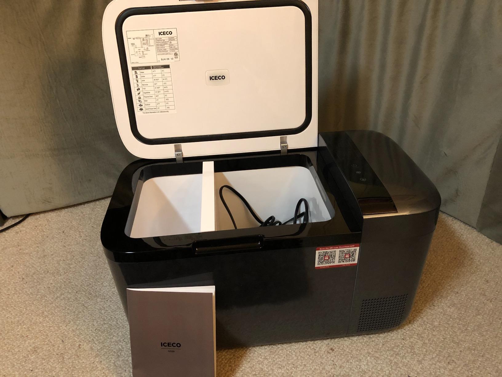 ICECO GO20 Dual Zone 12V Refrigerator, Portable Fridge Freezer with SECOP Compressor, DC 12/24V, AC 100-240V, 0F to 50F, Electric Cooler for Truck, RV, SUV, Outdoor, Driving, 21 Quart, Gray customer photo 1