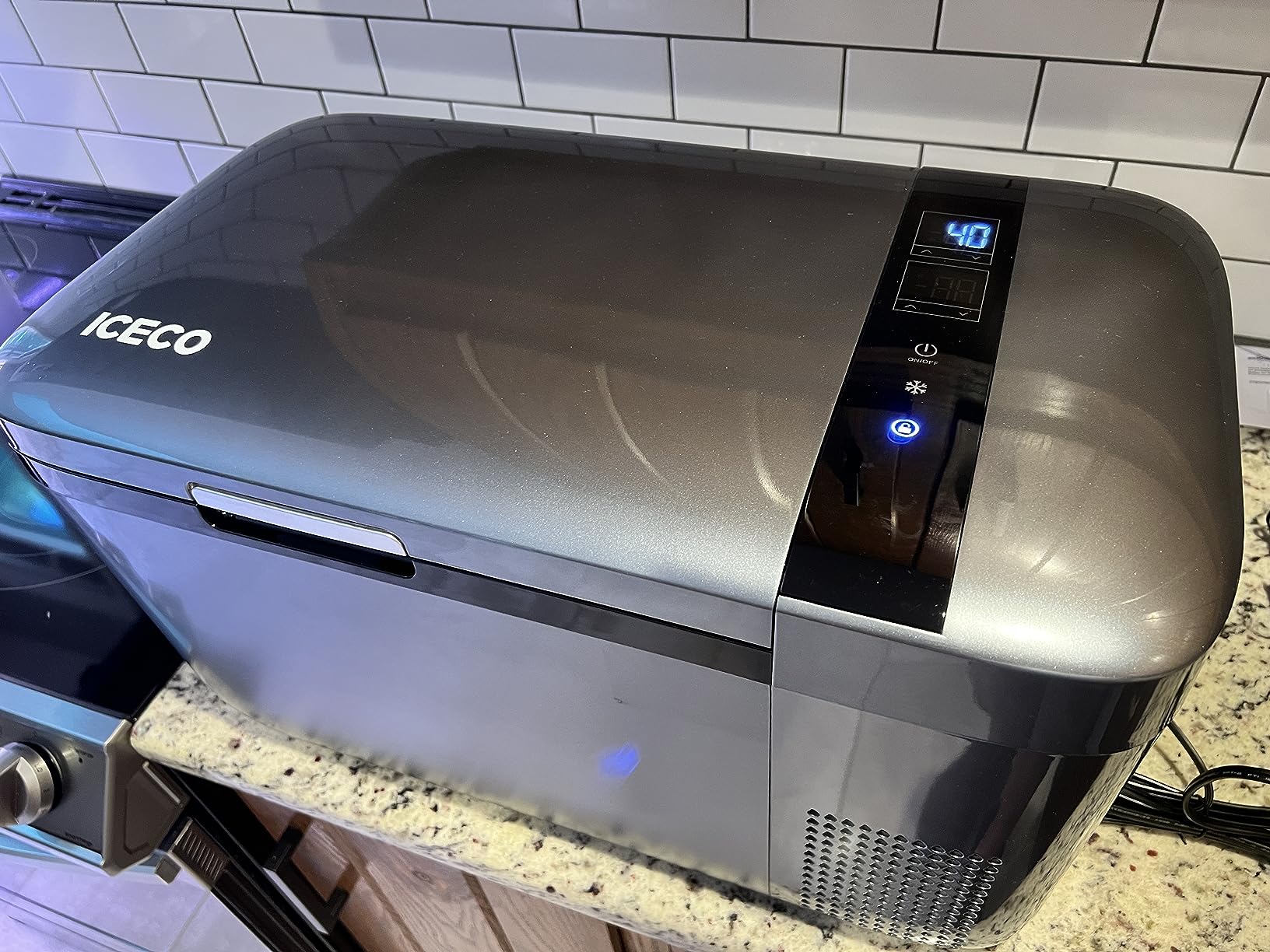 ICECO GO20 Dual Zone 12V Refrigerator, Portable Fridge Freezer with SECOP Compressor, DC 12/24V, AC 100-240V, 0F to 50F, Electric Cooler for Truck, RV, SUV, Outdoor, Driving, 21 Quart, Gray customer photo 2