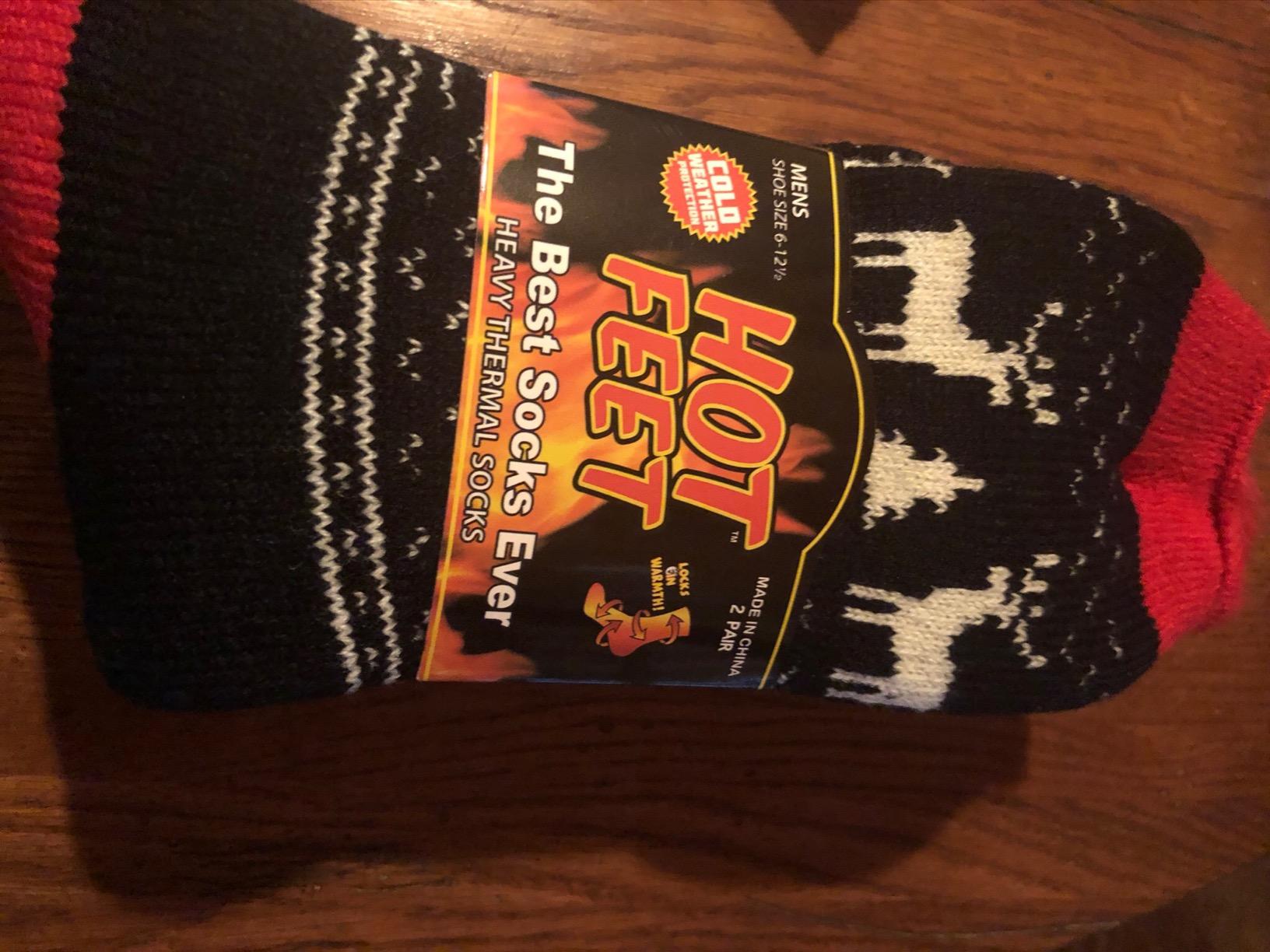 HOT FEET Thermal Socks for Men, Cold Weather, 2/4 Pack Thick Warm Socks, Winter Insulated, Stocking Stuffers, Size 6-12.5 customer photo 1