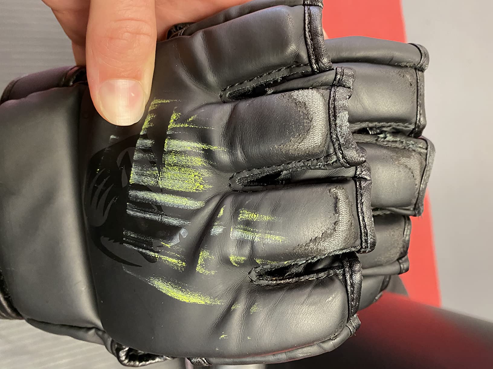 LIBERLUPUS MMA Gloves Sparring for Men - Open Palm Training Gloves for Grappling, Kickboxing, Muay Thai, Youth Self-Defense, Heavy Bag Workouts - Durable Synthetic Leather customer photo 2