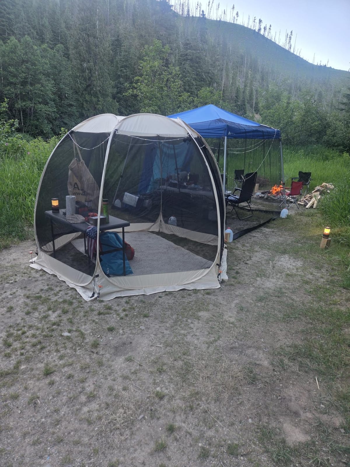Alvantor Pop Up Screen House Tent, Instant Outdoor Gazebo with Mosquito Netting & UPF 50+ Sun Protection, Portable Canopy Shelter for Patio, Backyard, Camping (2-10 Person) customer photo 2