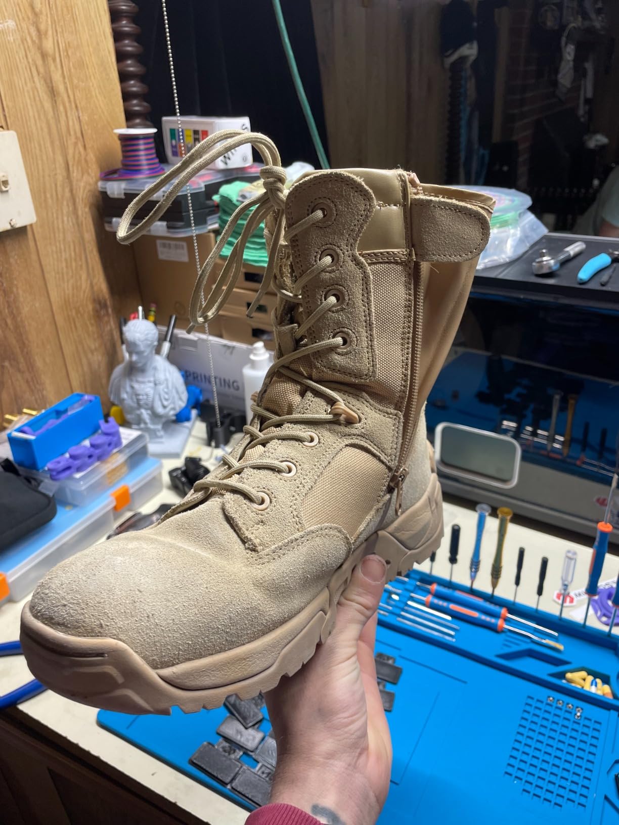 NORTIV 8 Men's Military Tactical Work Boots Hiking Side Zip Response customer photo 1