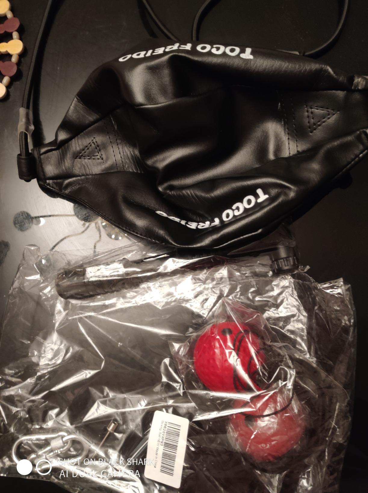 TOCO FREIDO Double End Punching Ball, Speed Bag with Difficulty Levels Boxing Reflex Ball with Headband, Perfect for Reaction, Agility, and Hand Eye Coordination Training customer photo 1