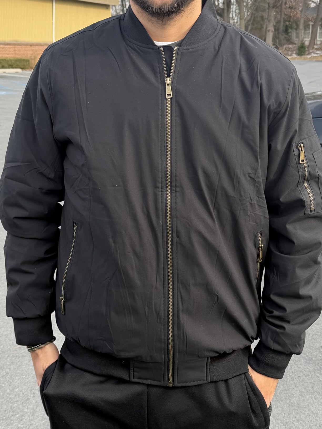 TACVASEN Men's Jackets-Bomber Jacket Fall Winter Warm Windbreaker Full Zip Casual Padded Coats customer photo 1