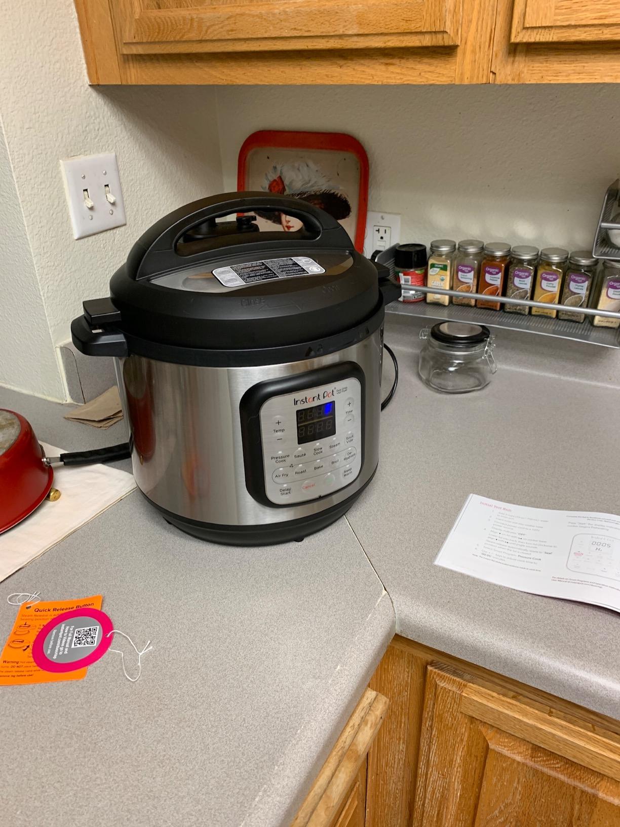 Instant Pot Duo Crisp 11-in-1 Air Fryer and Electric Pressure Cooker Combo with Multicooker Lids that Fries, Steams, Slow Cooks, Dehydrates,Free App With Over 800 Recipes, Black/Stainless Steel, 8QT customer photo 1