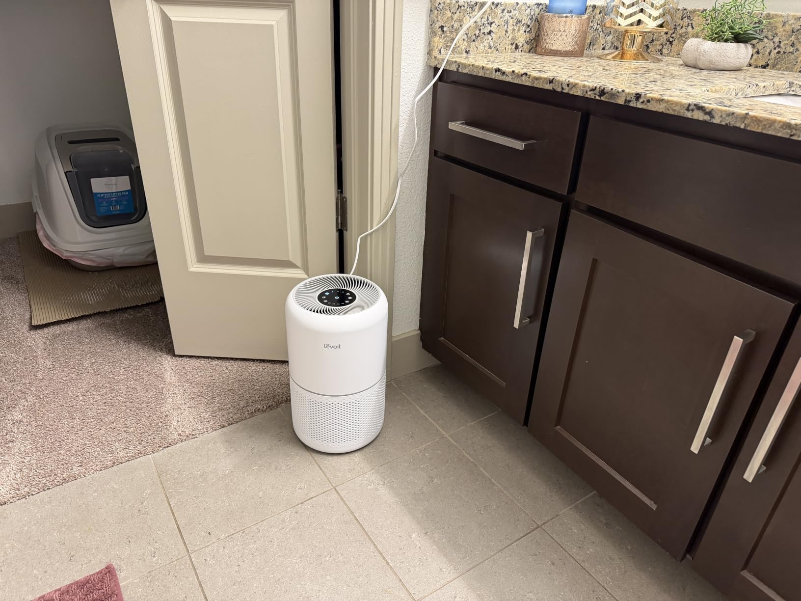 LEVOIT Air Purifier for Home Allergies and Pets Hair Smokers in Bedroom, H13 True HEPA Filter, 24db Filtration System Cleaner Odor Eliminators, Remove 99.97% Dust Smoke Mold Pollen, Core 300, White customer photo 2